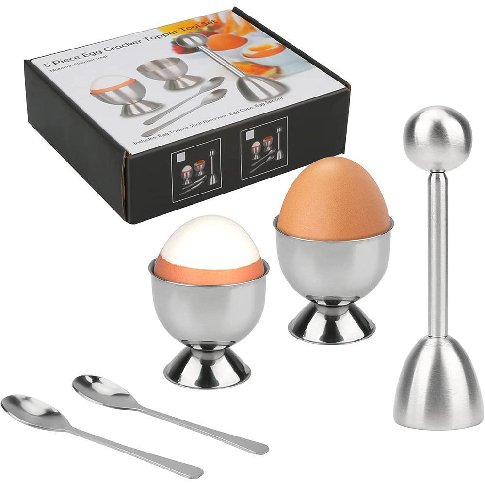 Egg Separator Tool - LMETJMA 계란 크래커 토퍼 세트 스테인레스