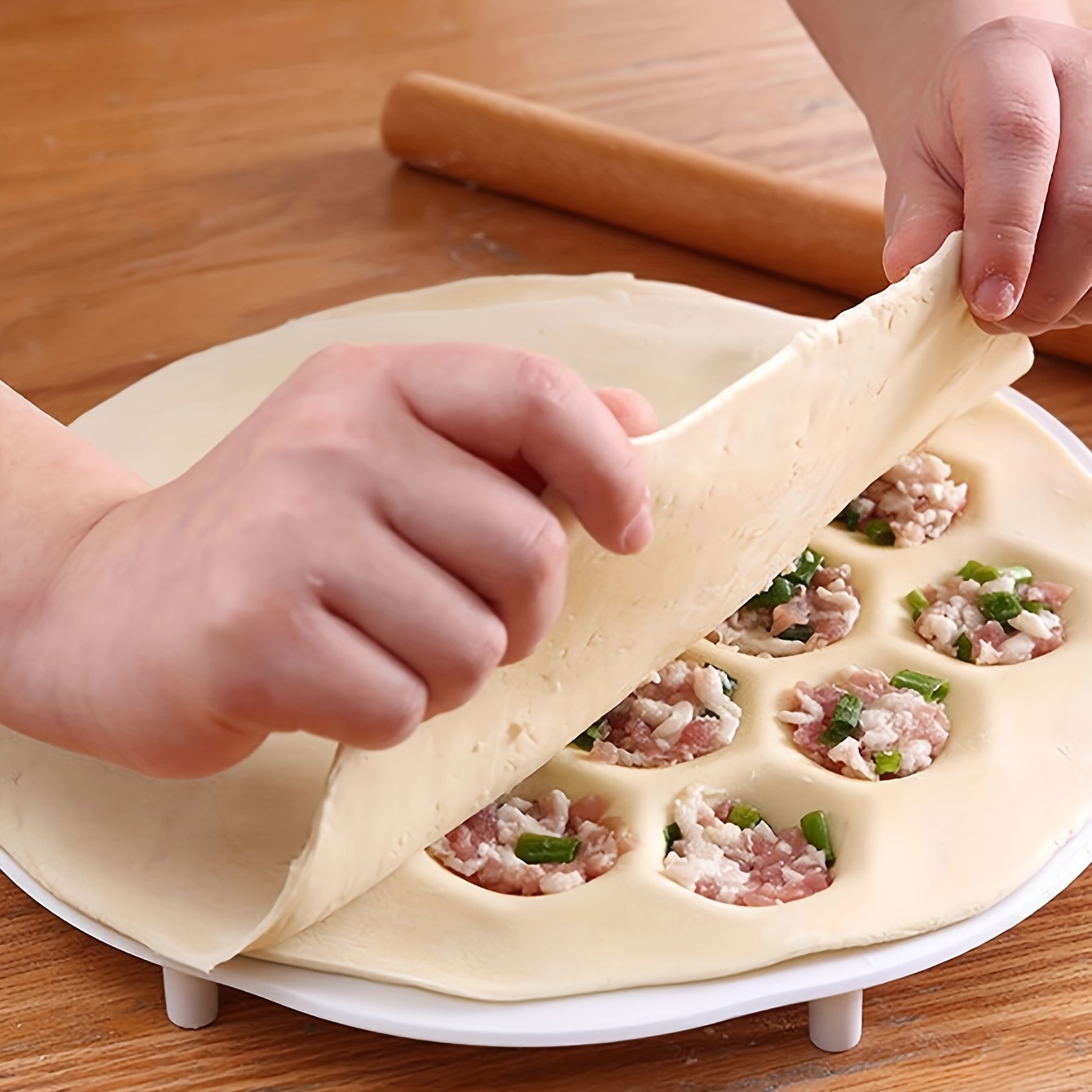 Kitchen Gadgets Dumpling Maker - 1pc-간단한 중국 만두 금형, 주방 반죽