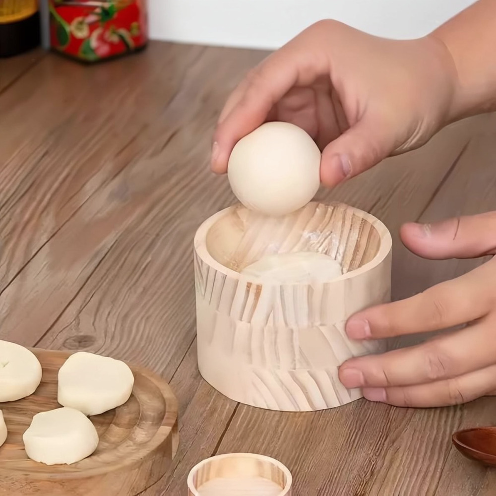 Kitchen Gadgets Dumpling Maker - 주방용 반죽 펴는 도구, 나무 재질의