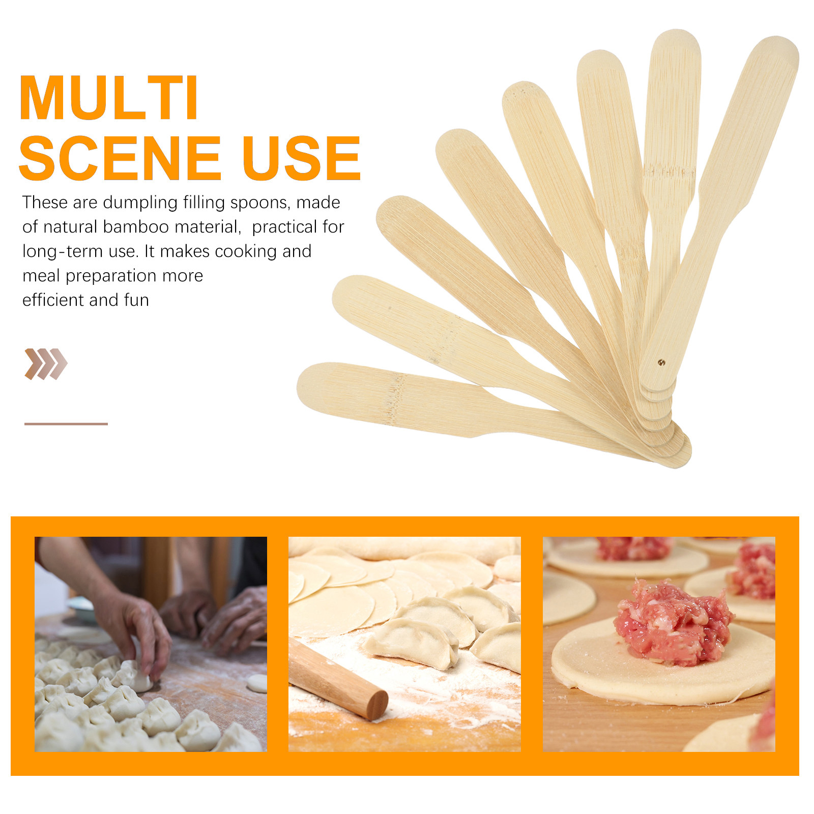 8개 세트, 만두 속을 담는용 숟가락, 대나무 재질,  - Kitchen Gadgets Dumpling Maker 리뷰 및 가격